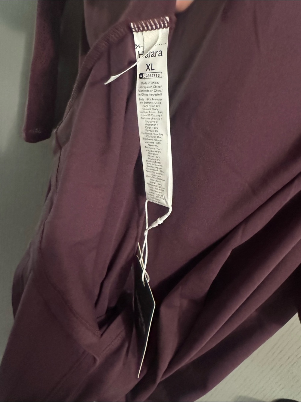 HALARA Plum Long-Sleeve Lace-Sleeve A-Line Dress - Picture 5 of 11